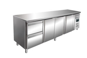 SARO Kühltisch mit 3 Türen und 1x 2er Schubladenset, Modell KYLJA 4110 TN - SARO Artikel 323-10721