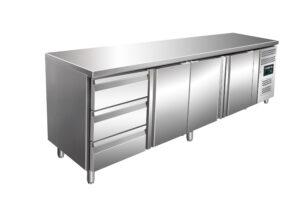 SARO Kühltisch mit 3 Türen und 1x 3er Schubladenset, Modell KYLJA 4130 TN - SARO Artikel 323-10722
