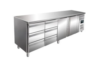 SARO Kühltisch mit 2 Türen und 2x 3er Schubladenset, Modell KYLJA 4150 TN - SARO Artikel 323-10725