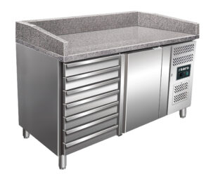 SARO Pizzatisch, 1 Tür + 7 Schubladen, Modell MARGA PZ 1610 TN - SARO Artikel 323-10911
