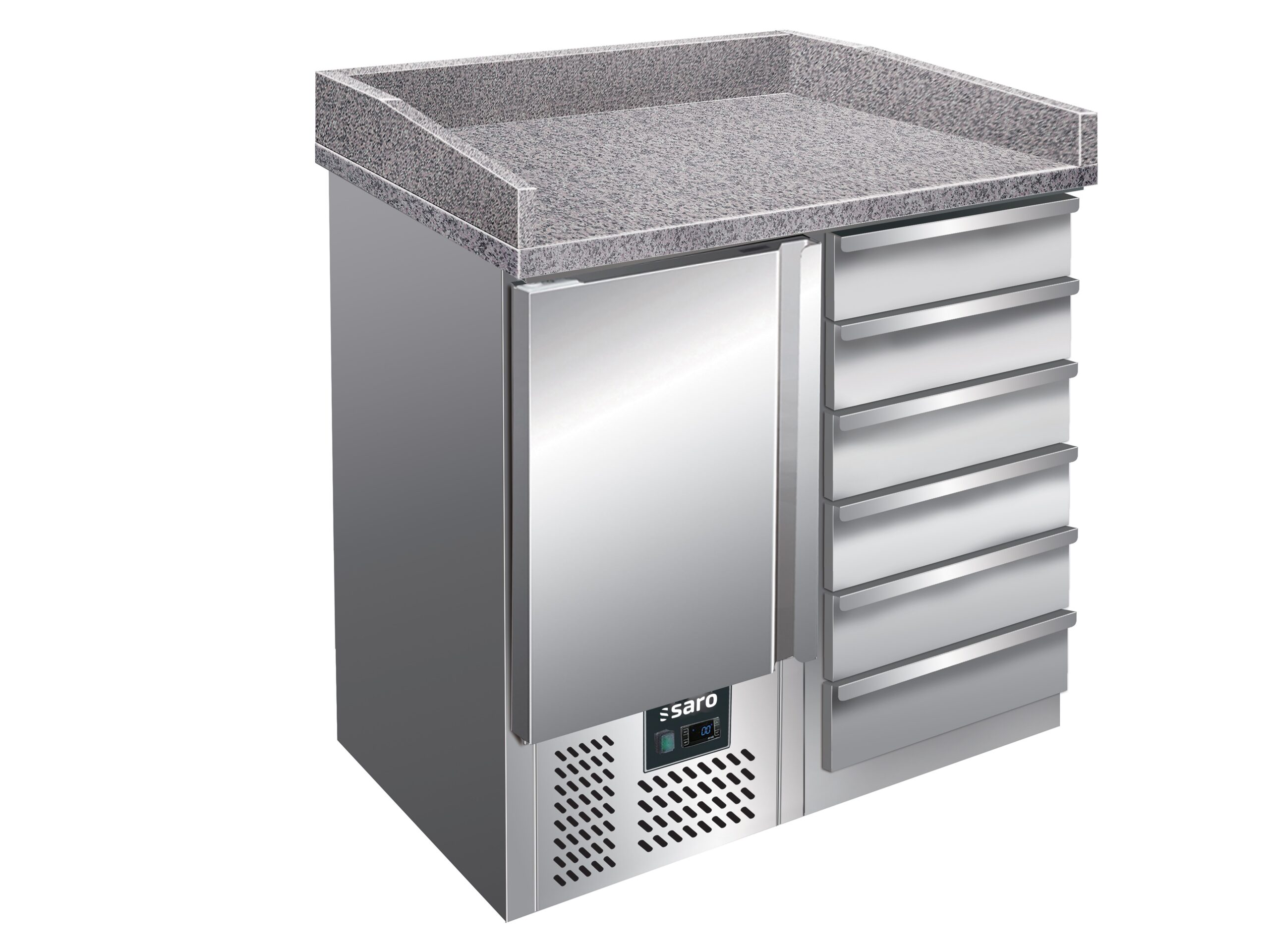 SARO Pizzatisch, 1 Tür+ 6 Schubladen, Modell PZ 4001 - SARO Artikel 323-1510