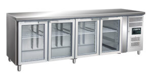 SARO Kühltisch mit 4 Glastüren, Modell GN 4100 TNG - SARO Artikel 323-3154