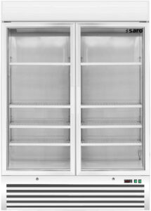 SARO Tiefkühlschrank mit 2 Glastüren, Modell D 920 - weiß - SARO Artikel 323-4160