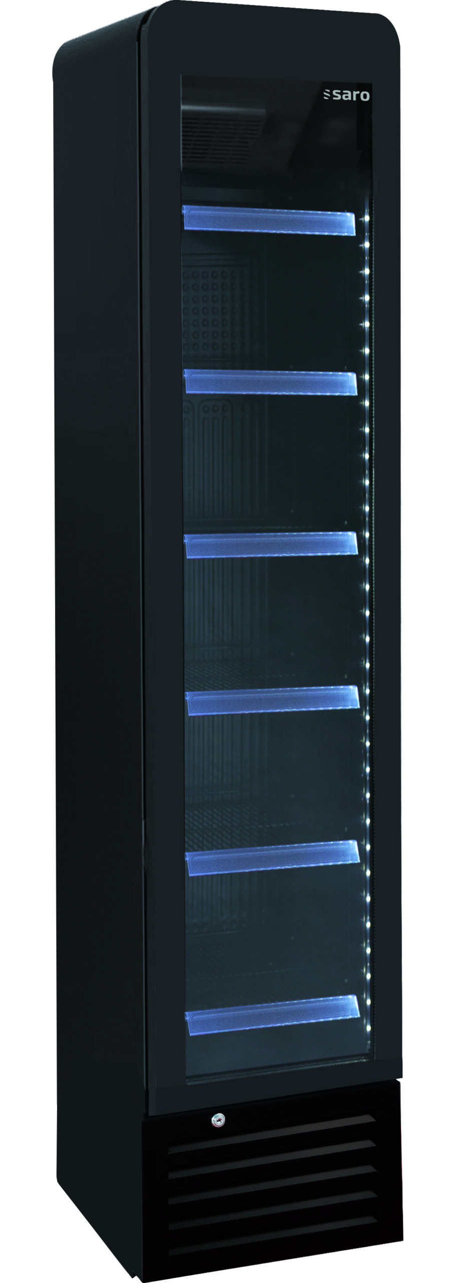 SARO Getränkekühlschrank schmal, schwarz, Modell DK 134 PRO ROUND - SARO Artikel 325-2255