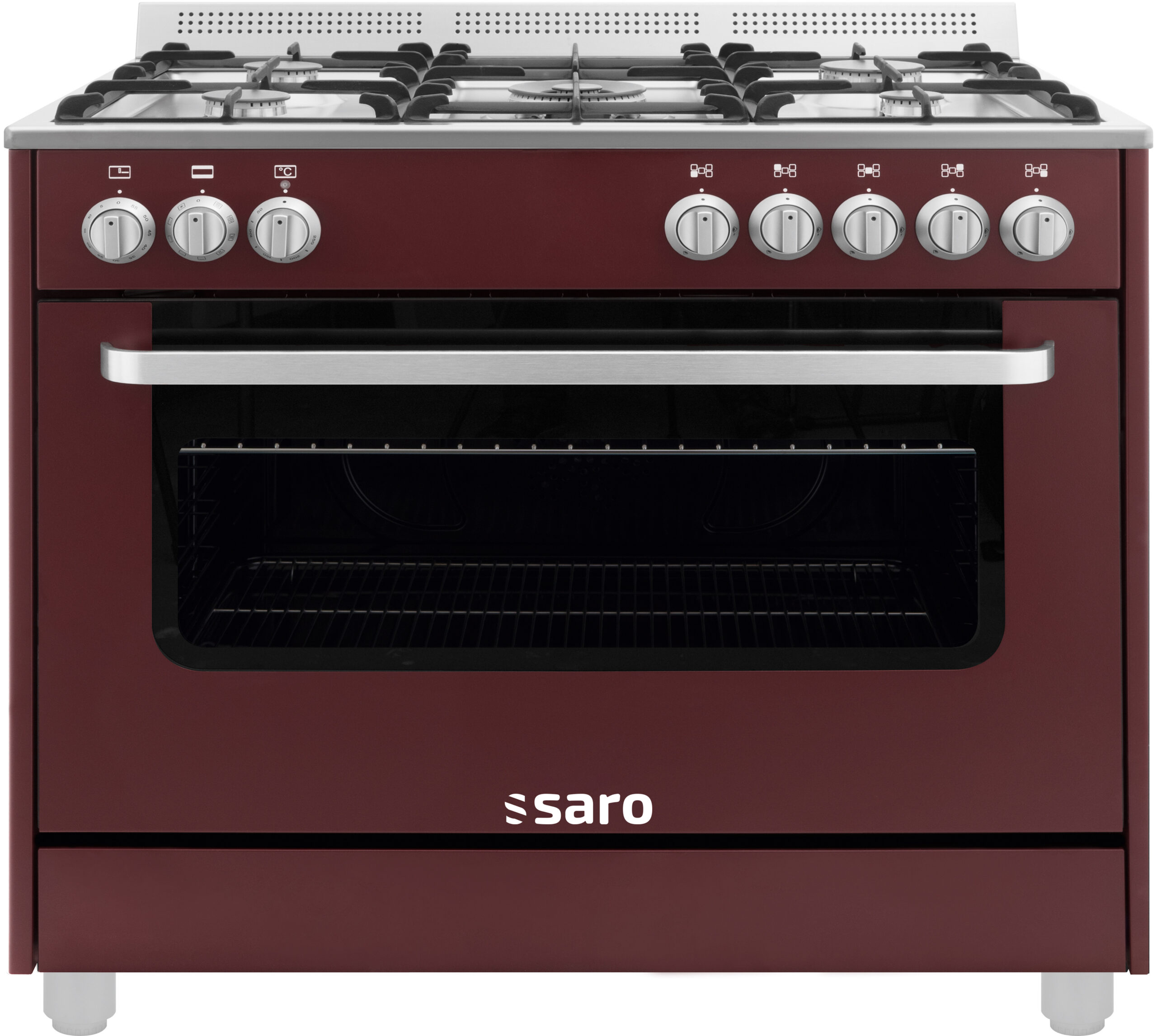 SARO Multifunktionsherd Gas/Elektro Modell TS95C61LVI bordeaux - SARO Artikel 331-10555
