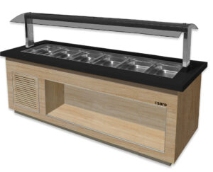 SARO Heißes Buffet für 6x 1/1 GN, Modell PREMIUM LINE SB-H230 OAK - SARO Artikel 366-2615