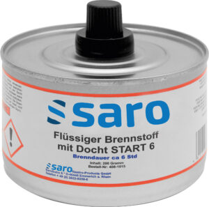 SARO Flüssiger Brennstoff m. Docht, VPE 24Dosen Modell START 6 - SARO Artikel 408-1015