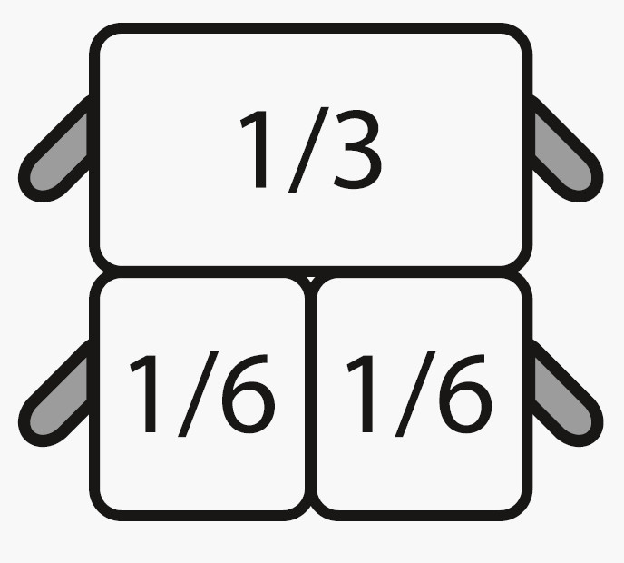 SARO E7/CPCEXF Nudelkorb-Set: 2 x 1/6 GN + 1 x 1/3 GN - SARO Artikel 423-4025