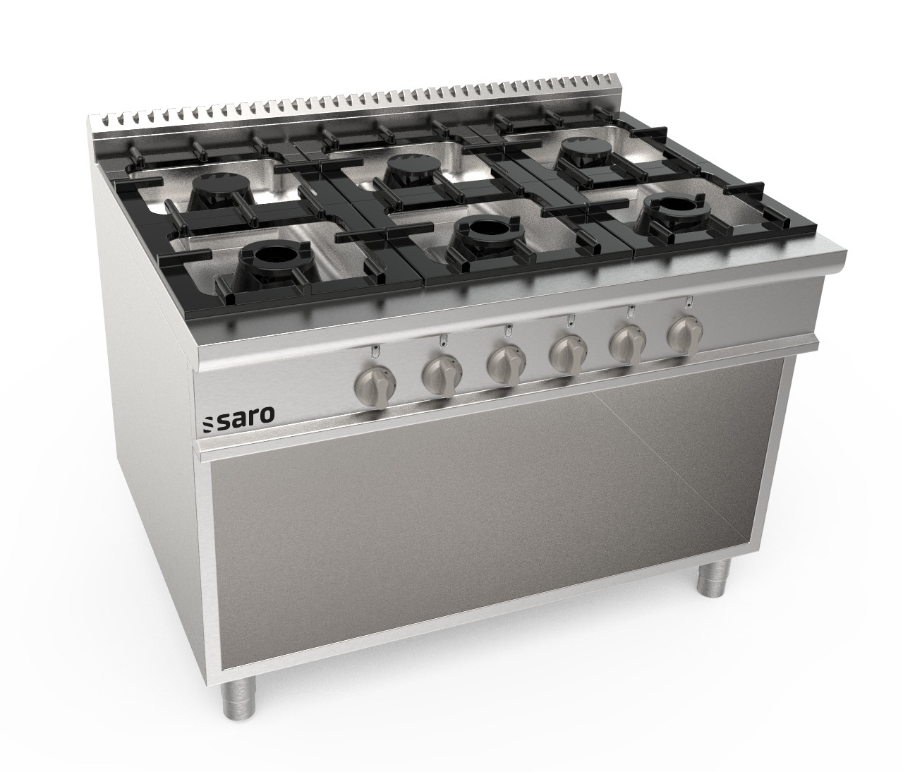 SARO Gasherd offener Unterbau 6 Brenner Modell LQ / CUG6BA - SARO Artikel 423-8010