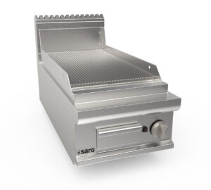 SARO Gasgriddleplatte 400 mm breit Tischgerät gerillt Modell LQ / FTG2BBR - SARO Artikel 423-8605