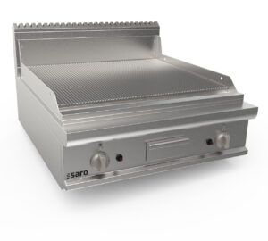 SARO Gasgriddleplatte 800 mm breit Tischgerät gerillt Modell LQ / FTG4BBR - SARO Artikel 423-8615
