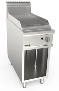 SARO Gasgriddleplatte 400 mm breit Standgerät gerillt Modell LQ / FTG2BAR - SARO Artikel 423-8630