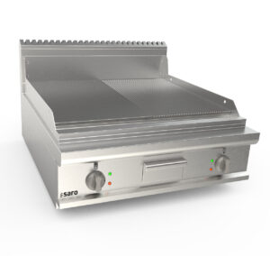 SARO Elektrogriddleplatte 800 mm breit Tisch 1/2+1/2 Modell LQ / FTE4BBM - SARO Artikel 423-8720