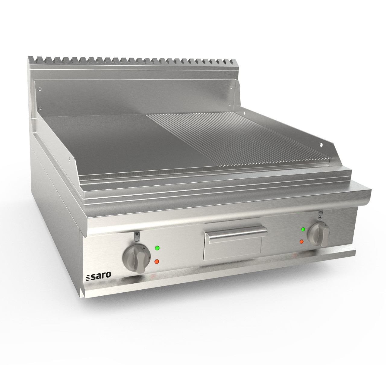 SARO Elektrogriddleplatte 800 mm breit Tisch 1/2+1/2 Modell LQ / FTE4BBM - SARO Artikel 423-8720