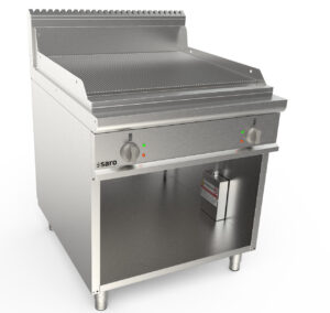 SARO Elektrogriddleplatte 800 mm breit Stand gerillt Modell LQ / FTG4BAR - SARO Artikel 423-8740