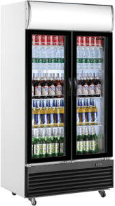 SARO Getränkekühlschrank 2-türig mit Werbetafel, Modell GTK 800 - SARO Artikel 437-1015