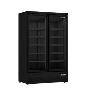 SARO Kühlschrank mit 2 Glastüren, Modell GTK 1000 PRO - schwarz - SARO Artikel 453-1117