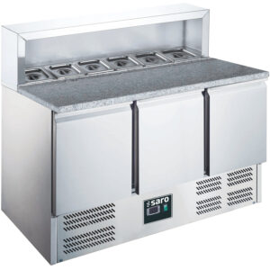 SARO Pizzatisch, 3 Türen, mit Aufsatz, Modell EPS 903 - SARO Artikel 465-1050