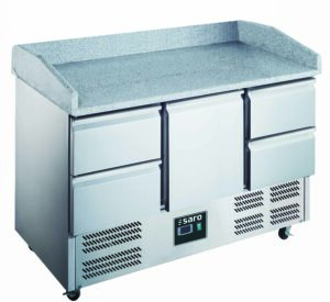 SARO Pizzatisch, 1 Tür + 4 Schubladen, Modell 903 PZ 1/4 - SARO Artikel 465-1080