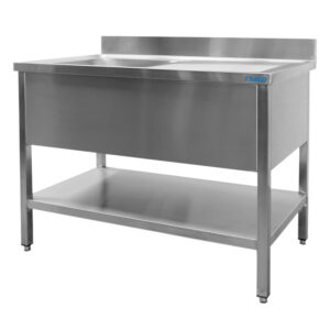SARO Spültisch 1 Becken, links - B 1400 x T 600 mm - SARO Artikel 600-2515L
