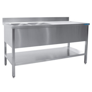 SARO Spültisch 2 Becken, links - B 1800 x T 600 mm - SARO Artikel 600-2550L
