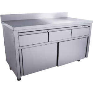 SARO Schiebetürenschrank mit 3 Schubladen und Aufkantung, 1400X700mm - SARO Artikel 700-2310