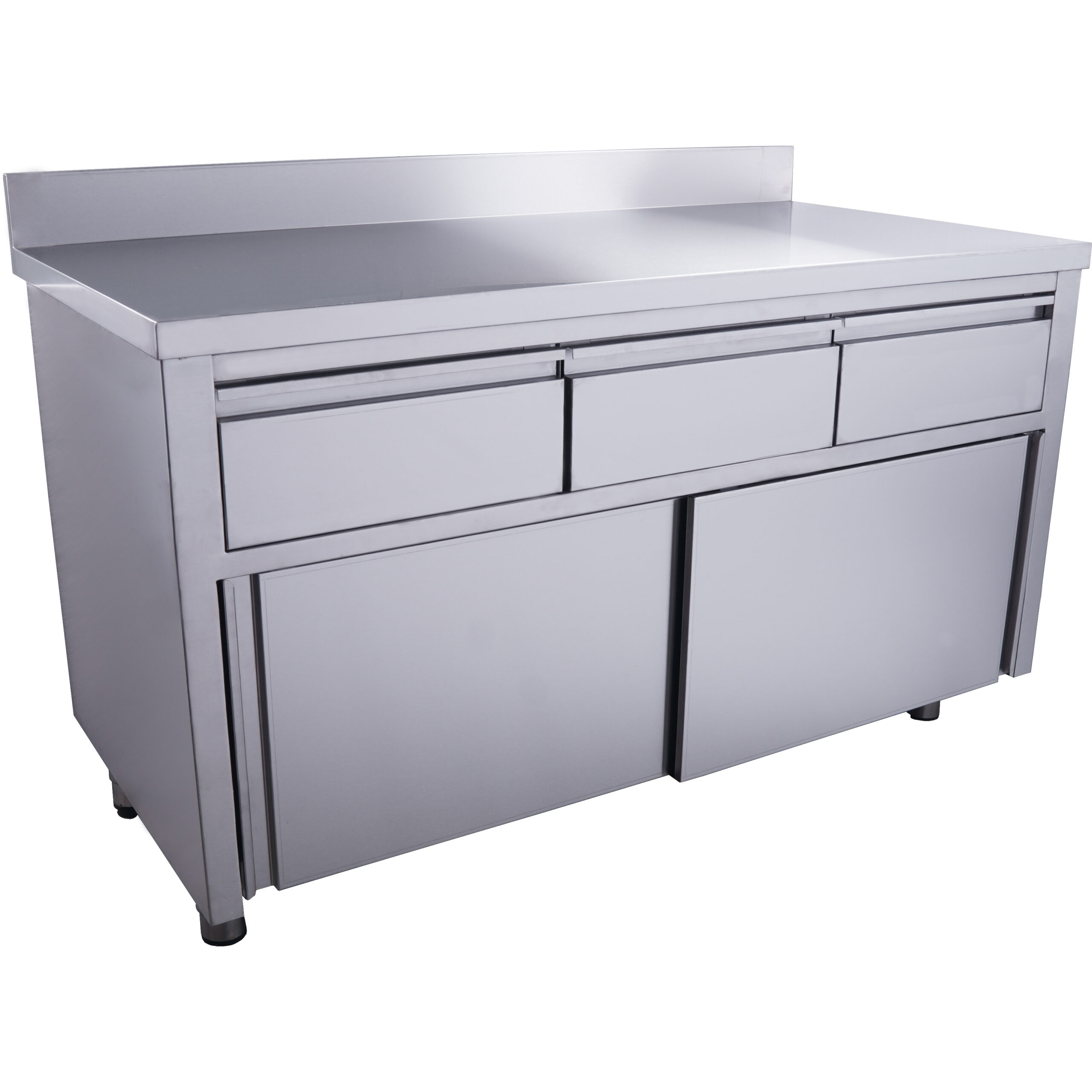 SARO Schiebetürenschrank mit 3 Schubladen und Aufkantung, 1400X700mm - SARO Artikel 700-2310