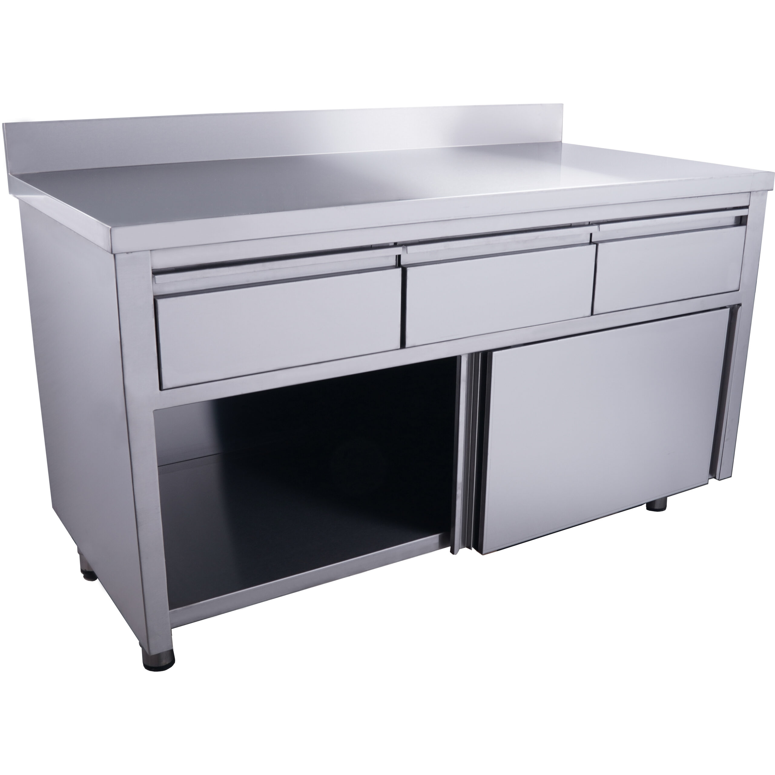 SARO Schiebetürenschrank mit 3 Schubladen und Aufkantung, 1600X700mm - SARO Artikel 700-2315 Detailansicht 3