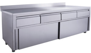 SARO Schiebetürenschrank mit 4 Schubladen und Aufkantung, 1800X700mm - SARO Artikel 700-2320