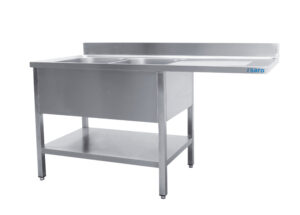 SARO Spülcenter 2 Becken, links - B 1600 x T 700 mm - SARO Artikel 700-2610L