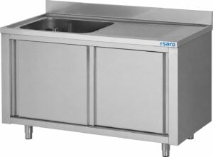 SARO Spülschrank mit Schiebetüren 1200mm, 1 Becken links - SARO Artikel 700-2710
