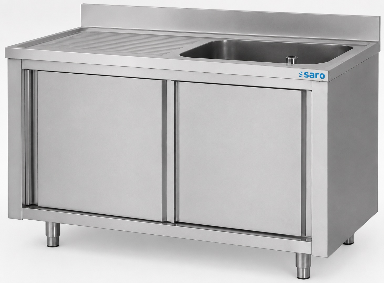 SARO Spülschrank mit Schiebetüren 1400mm, 1 Becken rechts - SARO Artikel 700-2725