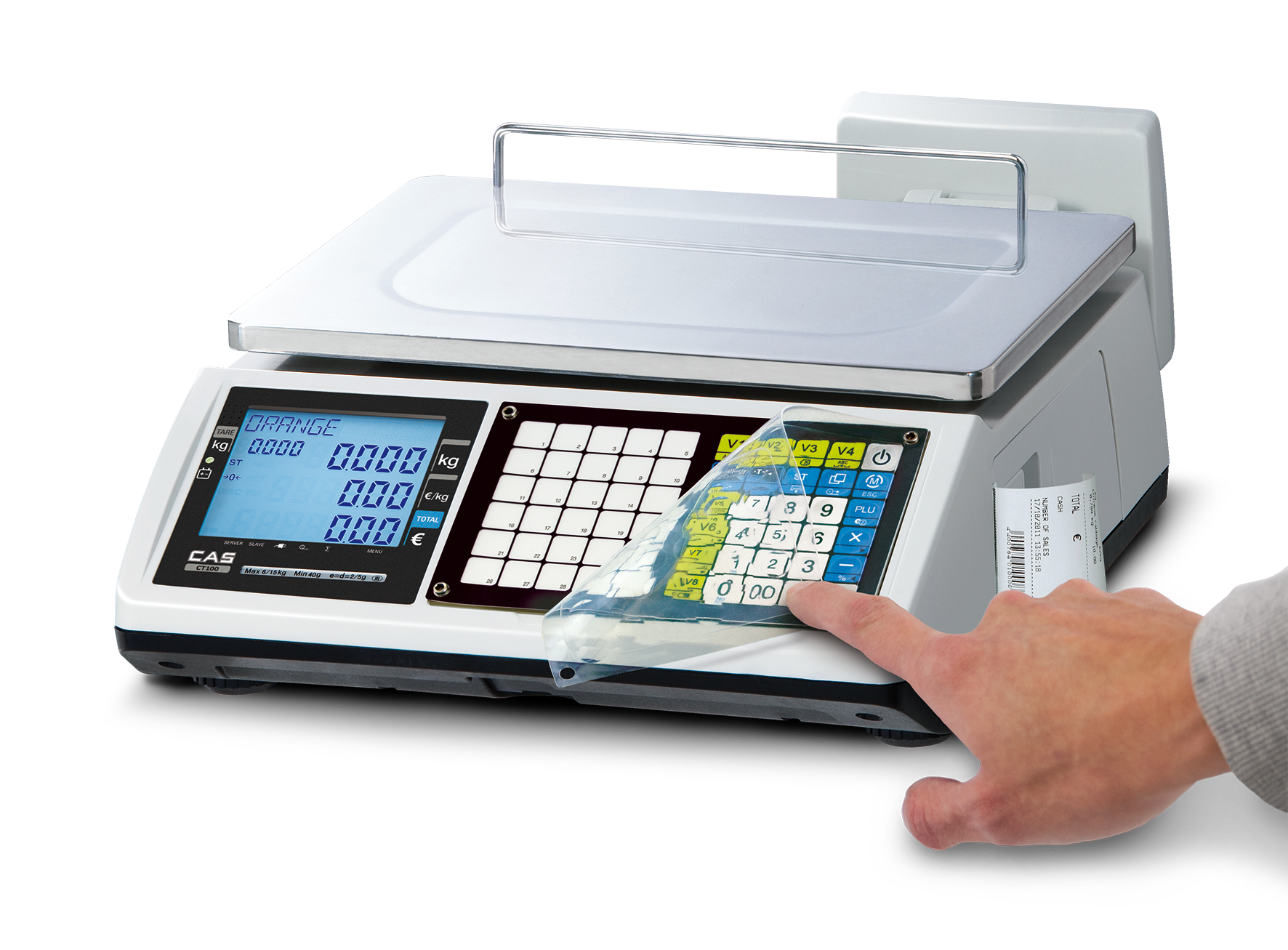 CAS CT100 | Mobile Bon- und Kassenwaage – Bild 8