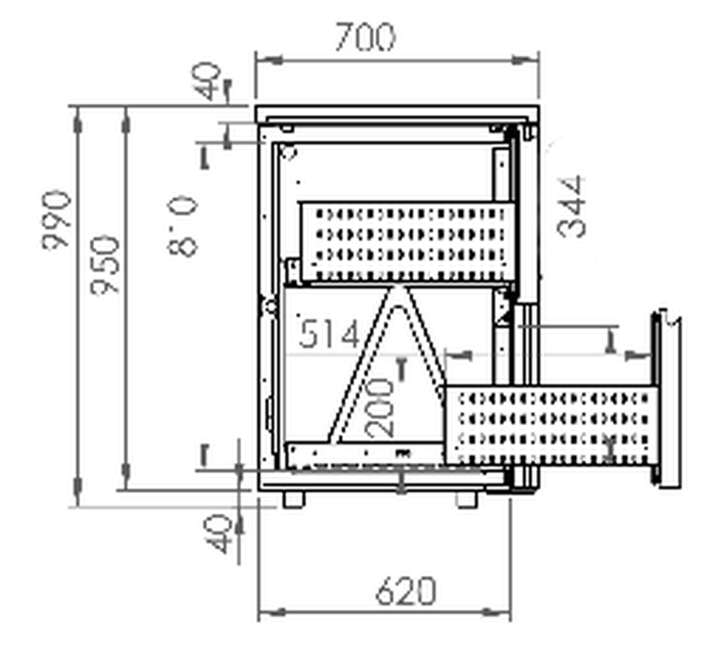 ArtSteel Bottle cooler height 100 / Barline – technische Maßzeichnung – Seite 44