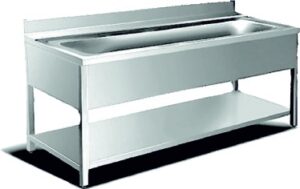 Edelstahl-Spültisch – offener Spültisch nach Beckengröße von ArtSteel