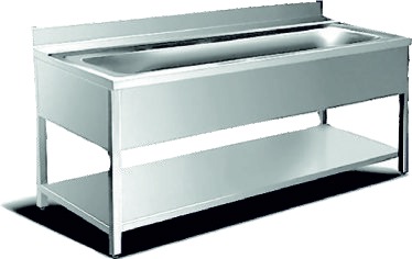 Edelstahl-Spültisch – offener Spültisch nach Beckengröße von ArtSteel