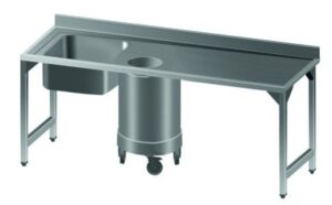 Edelstahl-Spültisch – Spüleneinheit mit Abfallbehälter von ArtSteel