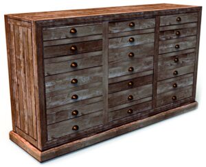 Holz-Schubladenschrank von ArtSteel