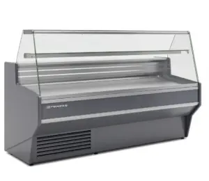 Bedientheke mit stiller Kühlung, gerader Frontscheibe und gekühltem Unterbau – 1.025 bis 2.945 mm
