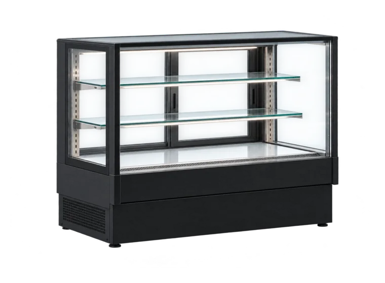 Kühlvitrine mit Glasablagen – 1.250 × 965 × 1.473 mm