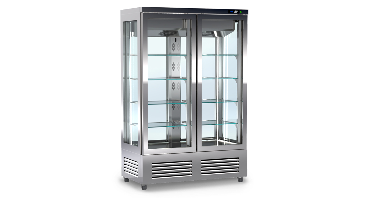 Panorama-Kühlvitrine – Höhe 240 cm von ArtSteel