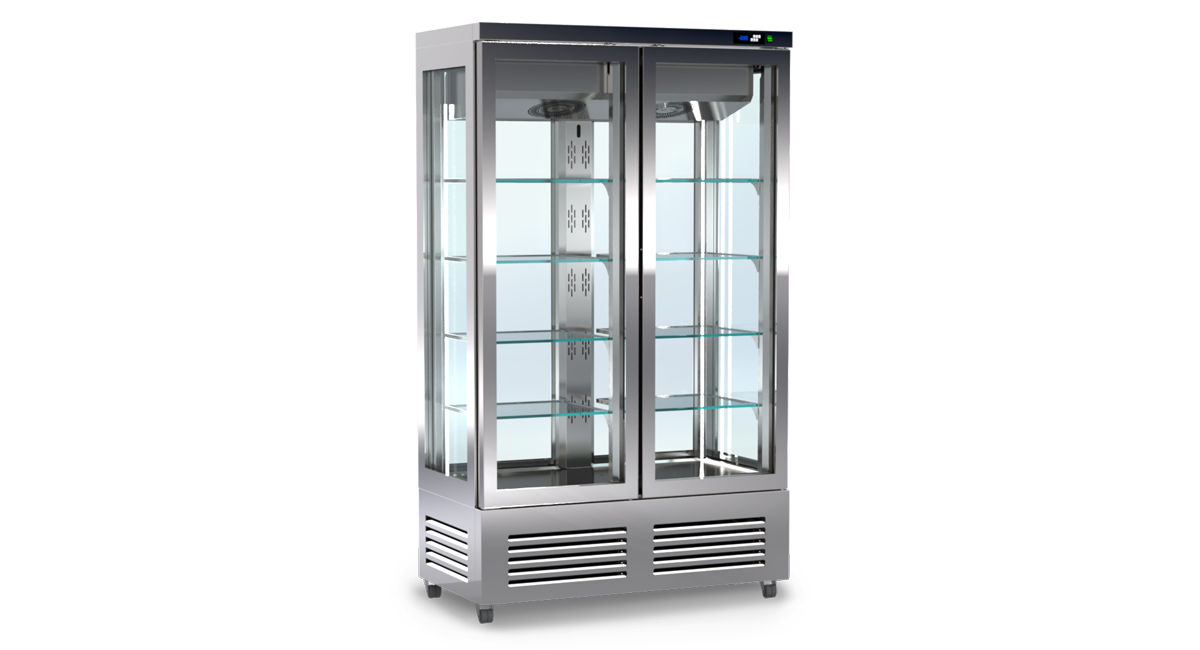 Panorama-Kühlvitrine – Höhe 240 cm von ArtSteel