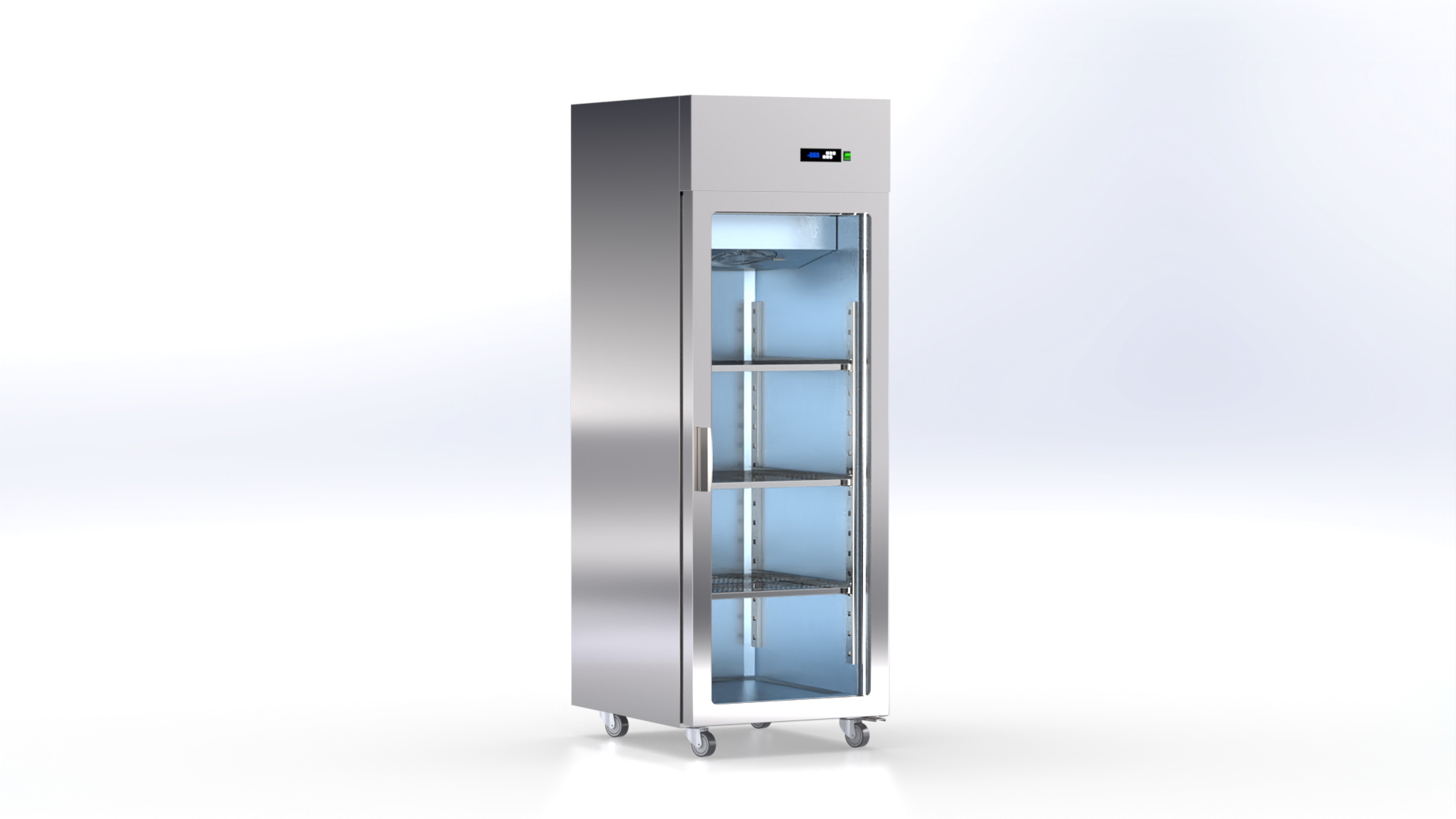 Edelstahl-Gewerbekühlschrank – Inox – Gastroline GN 2/1 von ArtSteel