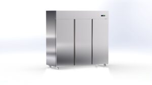 Edelstahl-Tiefkühlschrank – Inox – Gastroline GN 2/1, 3-türig von ArtSteel