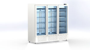 Edelstahl-Tiefkühlschrank – Inox – Glastür mit Plenum von ArtSteel