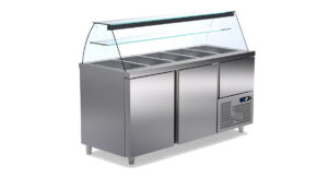 Salat-Kühlvitrine – Saladette Line 70 – Kühlvitrine; Aggregat im Schubladenbereich von ArtSteel