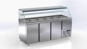Salat-Kühlvitrine – Snack Line 80 – Kühlvitrine mit Umluft von ArtSteel