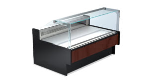 Fleisch- und Feinkosttheke – Transparent Rondo KI – 150 bis 250 cm von ArtSteel