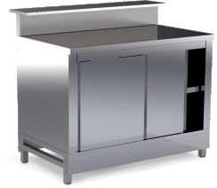 Barthekenmodul – Banco Bar Front – Höhe 96 cm / Tiefe 70 cm / offen-neutral von ArtSteel