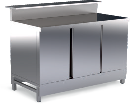 Barthekenmodul – Banco Bar Front – Höhe 96 cm / Tiefe 70 cm / neutral von ArtSteel